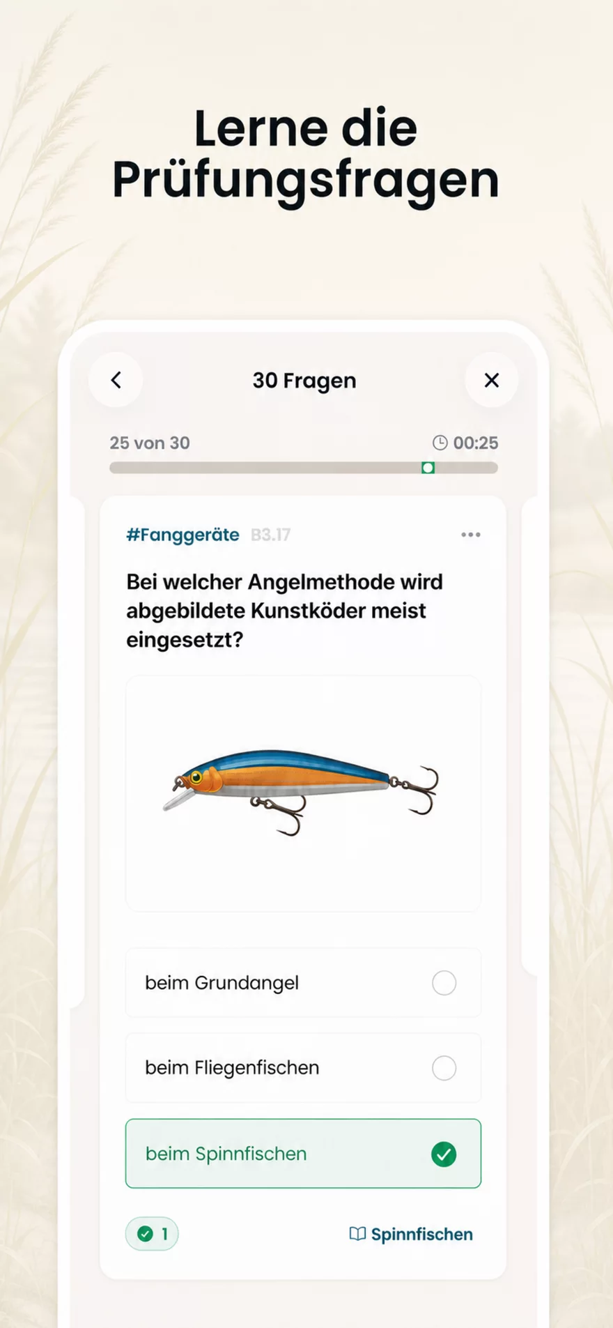 Fragenlernen in der Angelmeister-App