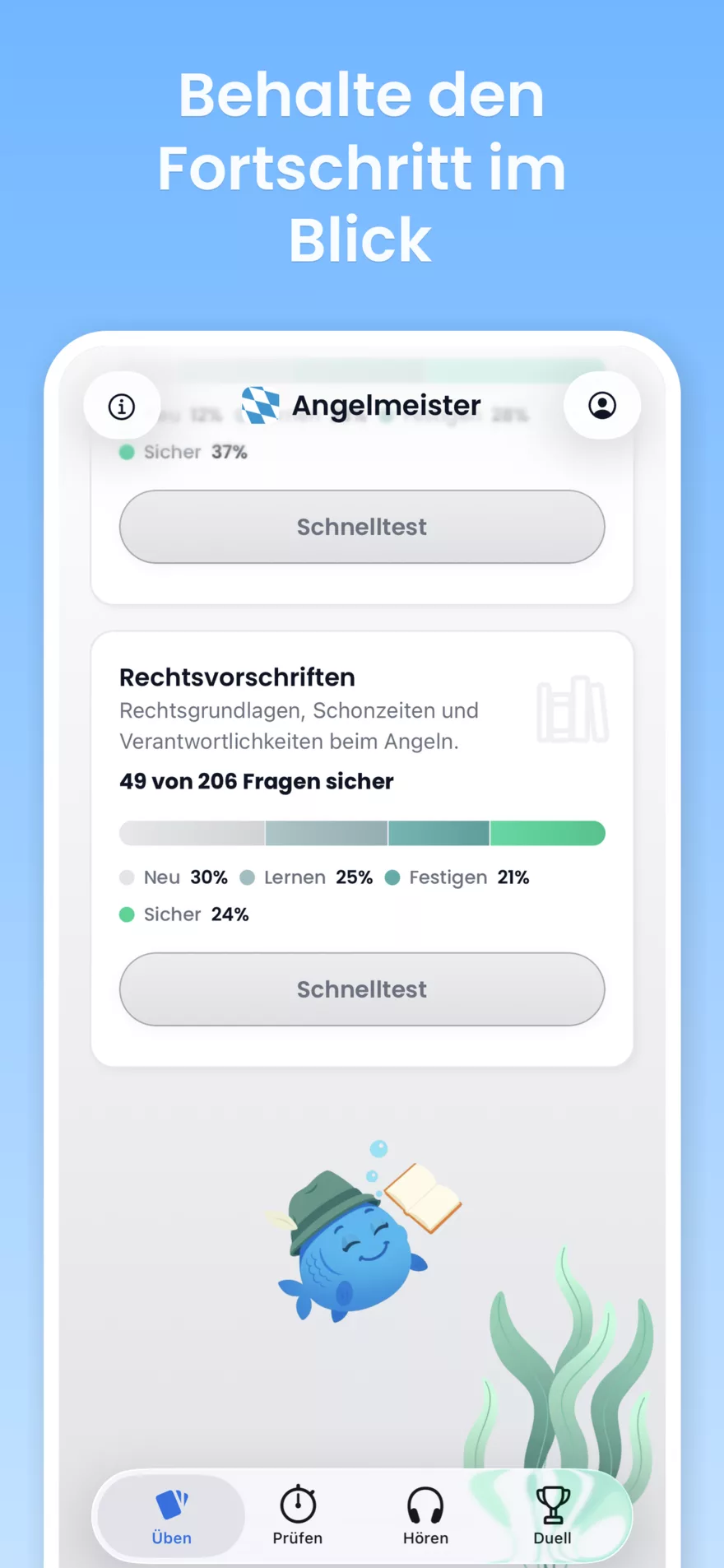 Profilbereich mit Einstellungen