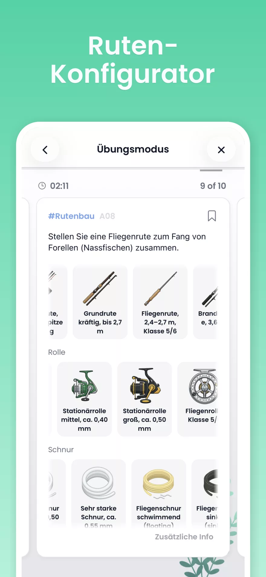 Prüfungssimulation mit Fortschrittsanzeige