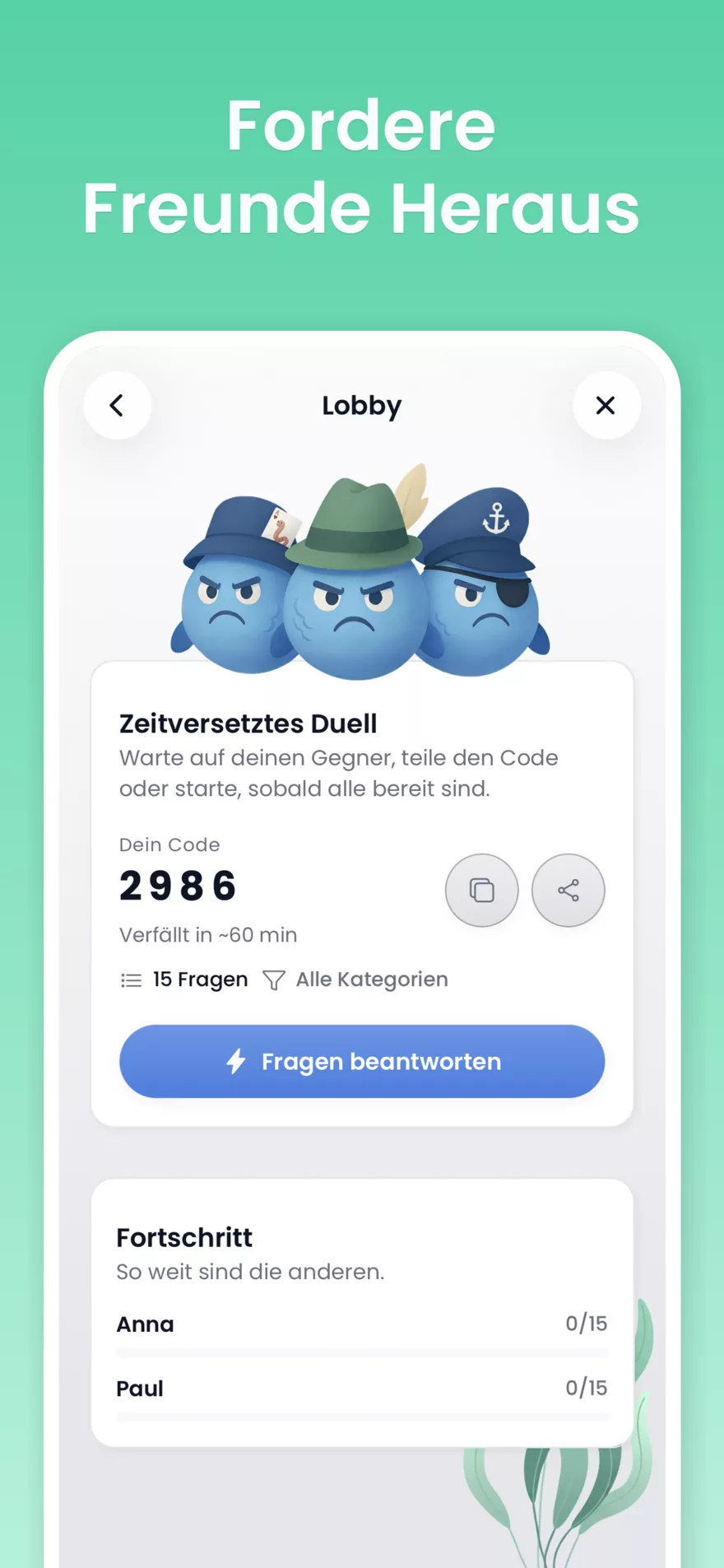 Lesezeichen und markierte Fragen
